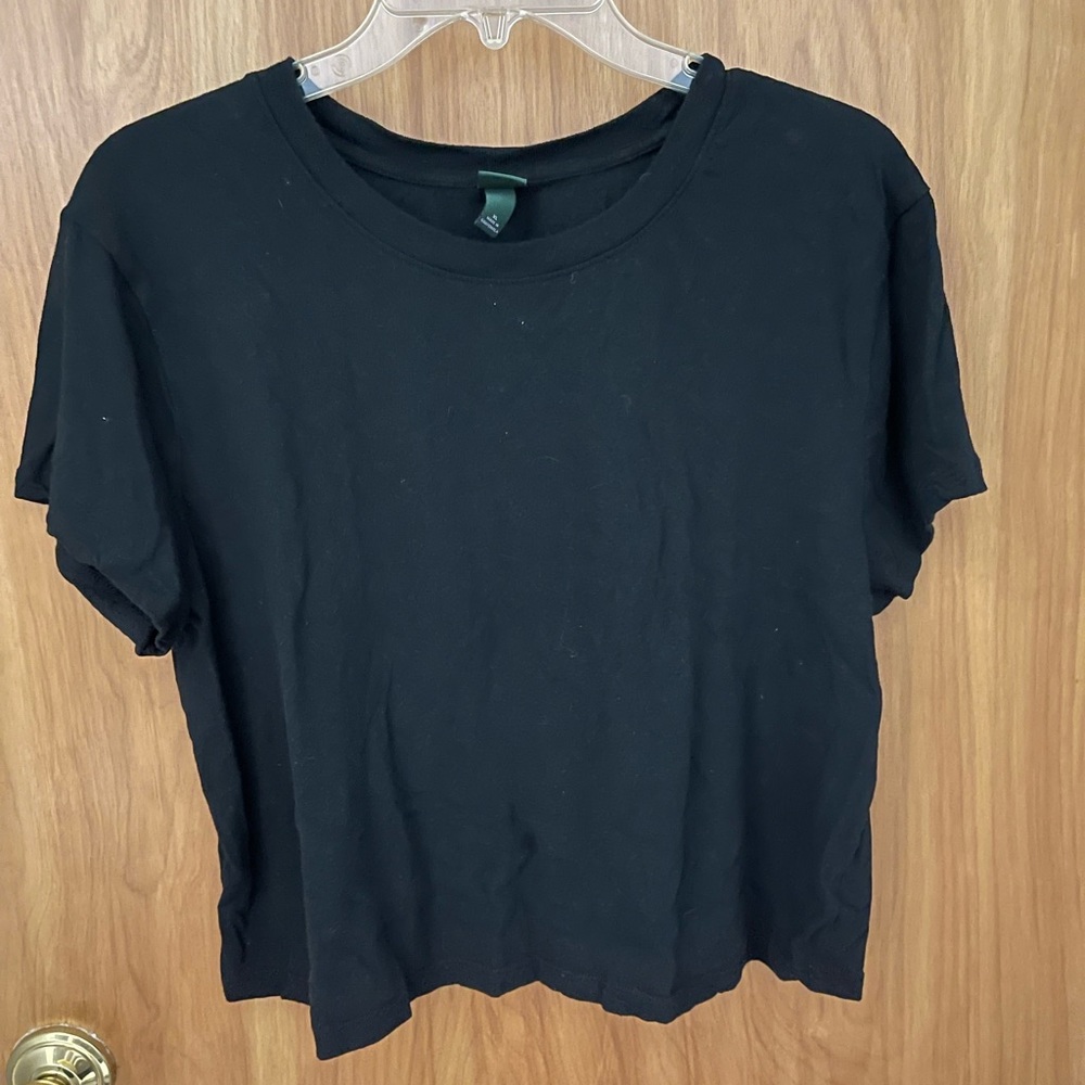Black basic Crop top